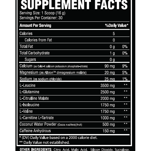 PBL-BCAA-labelstim Pitbull Labs BCAA Stim label