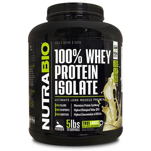 NutraBio 100% Whey Protein Isolate