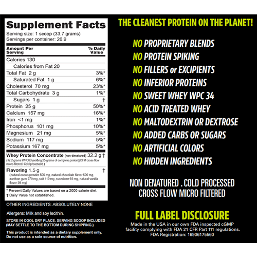 Classic Whey Label