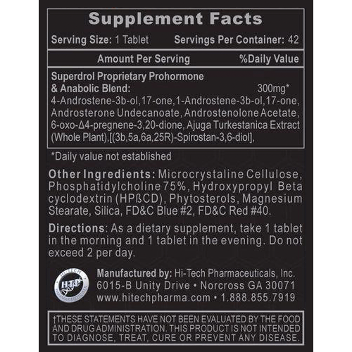 Superdrol Label
