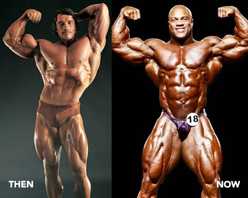 Bodybuilders of Then vs. Now