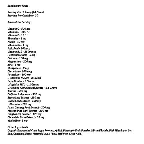 Wake Up Unlimited Energy label