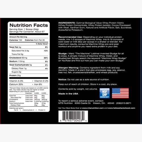 MTS Nutrition Machine Whey Label