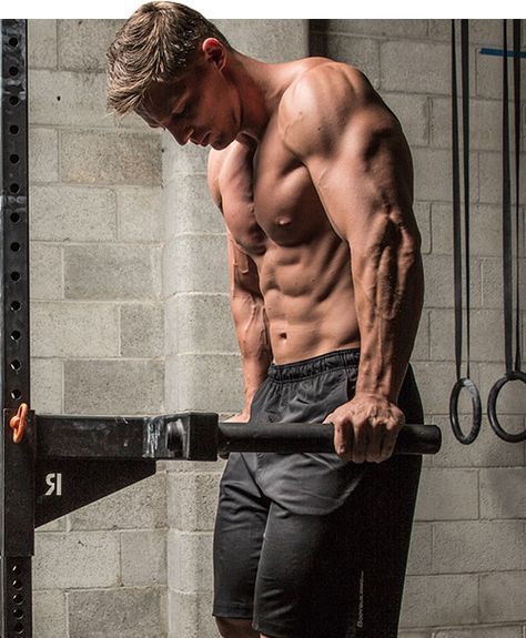 Guy doing dips