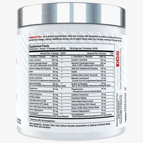Sparta Nutrition Hydra Shred Label
