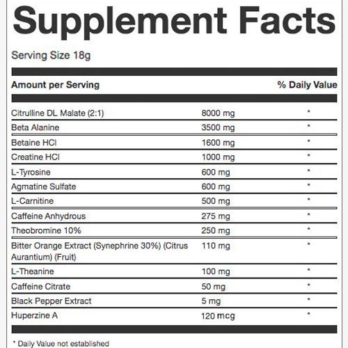 Batch 27 Pre-Workout Label