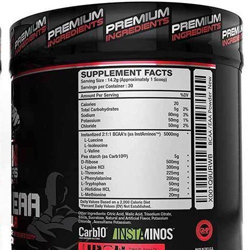 iron brothers supplements bcaa/eaa label