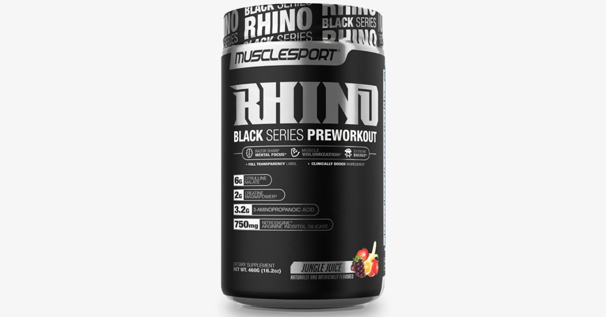 MuscleSport Rhino Black Pre-Workout Full Review