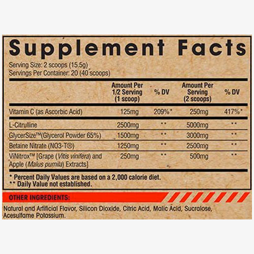 Arms Race Nutrition Daily Pump label