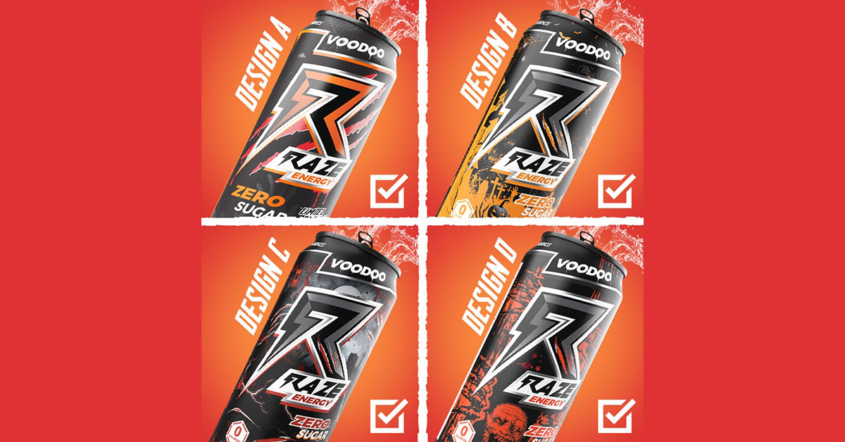 Raze Energy Voodoo Win's New Limited Edition Flavor Name; Pick The Can