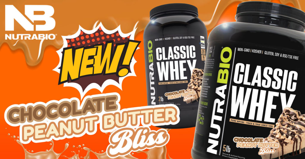 NutraBio Releases Nut Free Chocolate Peanut Butter Bliss Classic Whey