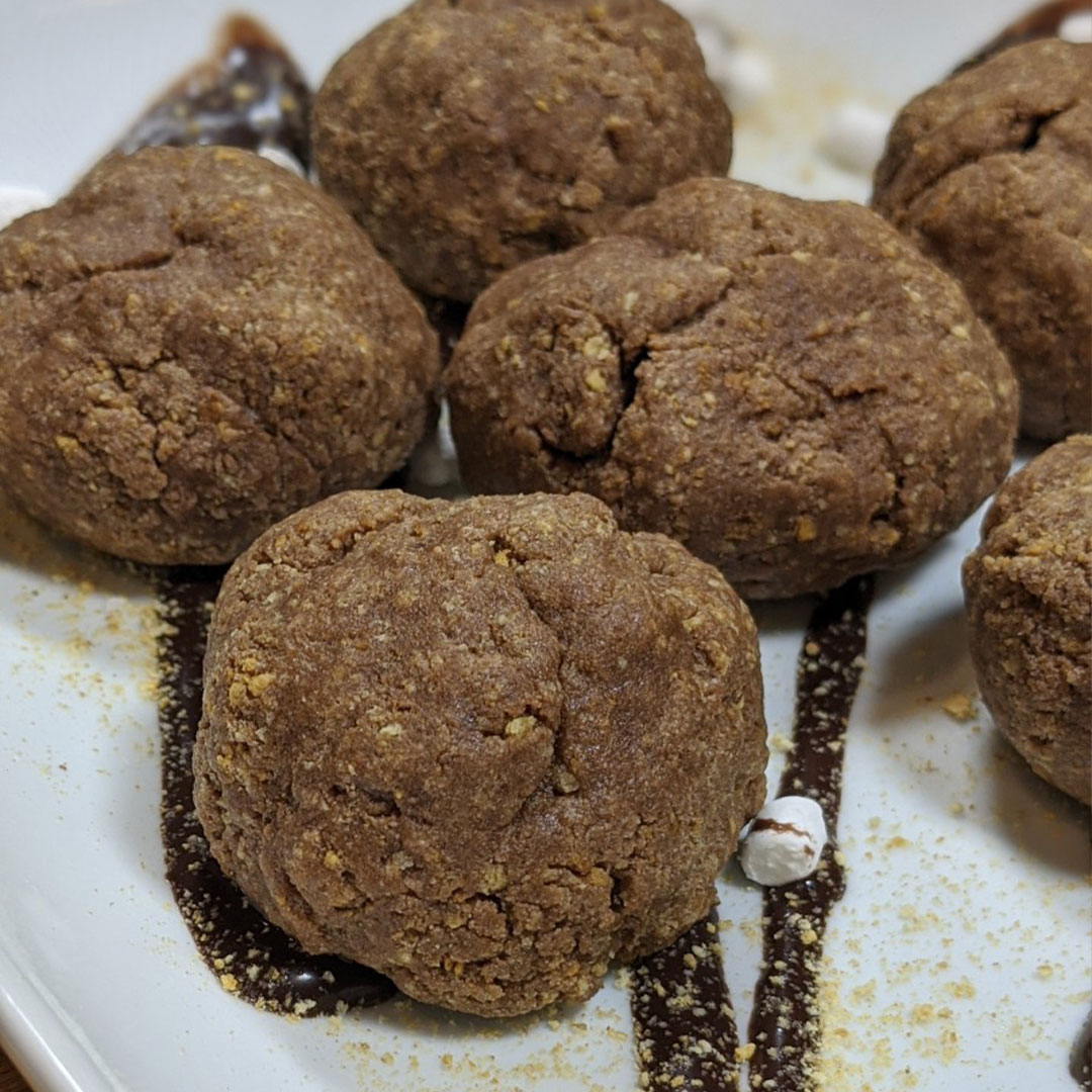 S'Mores Stuffed Protein Cookie Balls