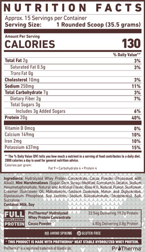 GHOST High Protein Hot Cocoa Mix Label
