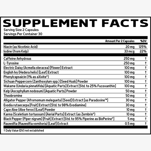 Slyce Supplement Facts Panel