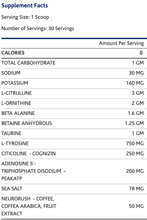 AN Performance non-stimulant pre-workout sfp