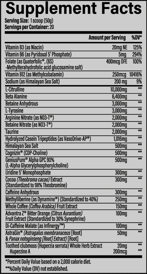 Infinis Nutrition Infinite Pre SFP