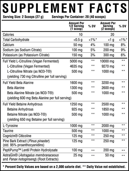 Core Nutritionals Pump Black